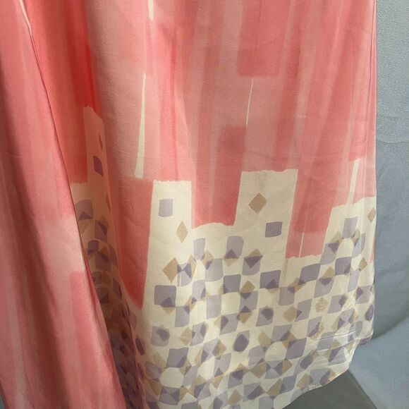 Anthropologie Maeve Avalonne Dress Size 4 One Shoulder Asymmetrical Silk Lined - Picture 3 of 8